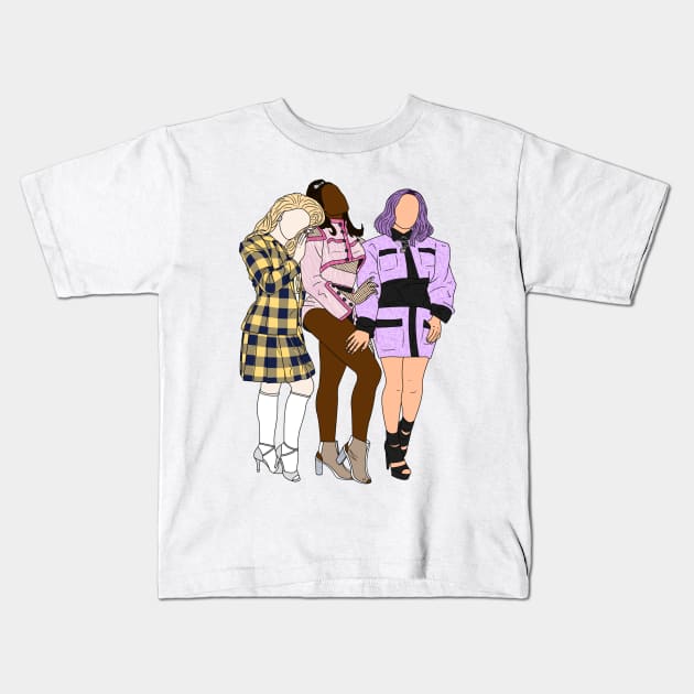 Jujubee, Shea Coulee, Miz Cracker Kids T-Shirt by doctorbihcraft